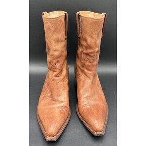 Cole Haan Women’s Boots 10B Brown Leather Western Cowgirl Mid Calf Pointed Toe
